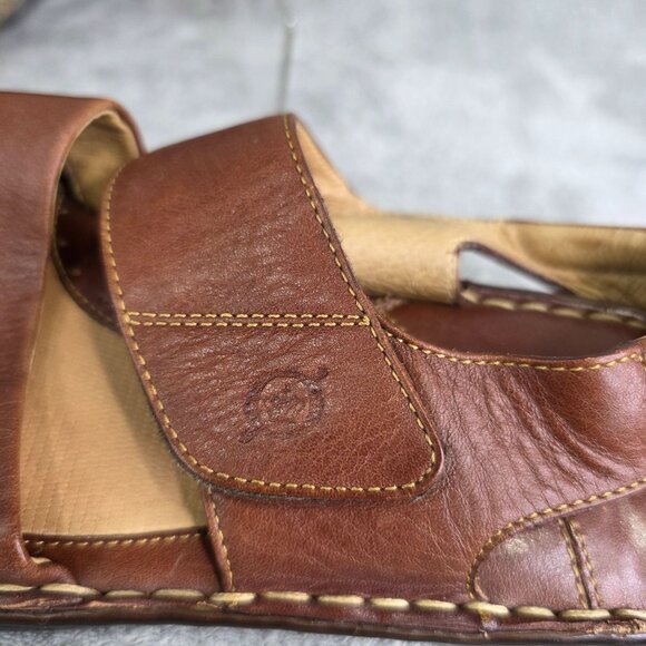 Womens Born Brown Leather Sandals Adjustable Straps Comfortable Casual Size 8 - Picture 5 of 8